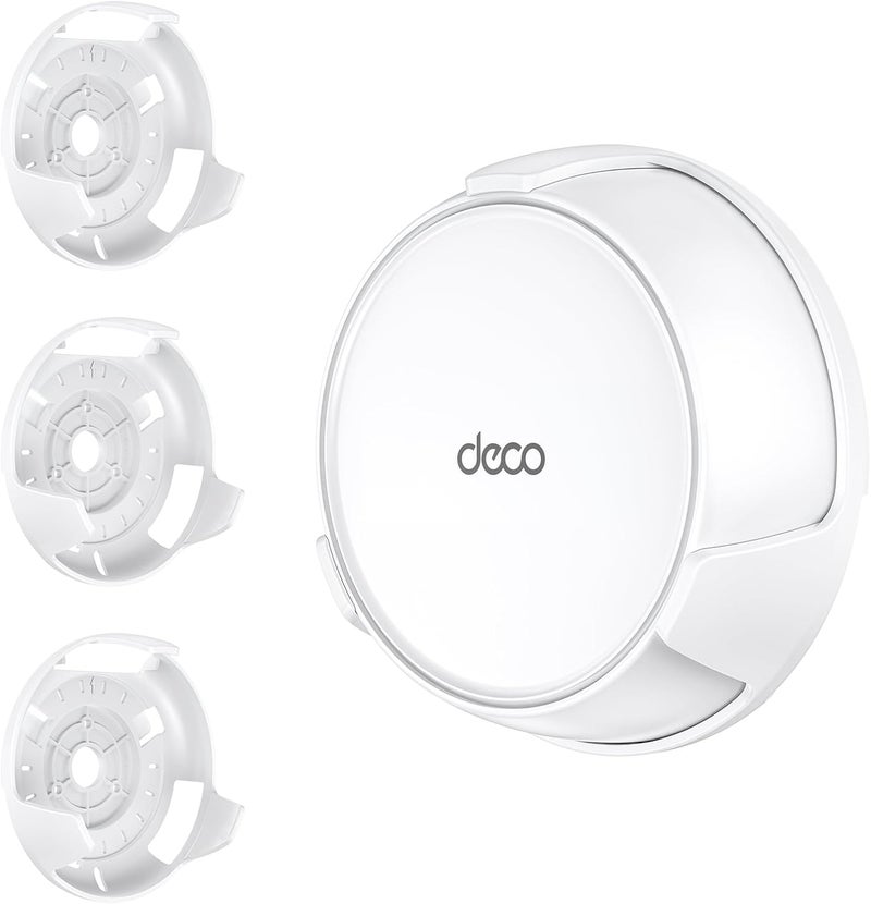 SURVADV Wall Mount Holder for TP-Link Deco BE23/BE25/BE3600/BE5000 WiFi 7 Mesh Wi-Fi System – Space-Saving Bracket with Hidden Cable Management, Secure & Stylish Design for Home and Office(White, 3-Pack) - Image 1